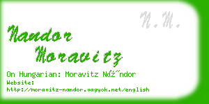 nandor moravitz business card